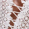 여성 레이스 탑스 슬래시 목 허리 둘레없는 셔츠 어깨에서 떨어져 t- 셔츠 단색 플레어 슬리브 프릴 작물 탑스 쉬폰 블라우스