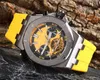 Strap de borracha Luxury Mens Designer Sport Watches Sapphire Multi Função