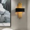 Nordiska loft led väggljus konst tyg metall rör säng lampor hotellrum korridor vardagsrum vägg lysande belysning