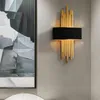 Applique murale Led nordique en tissu métallique, luminaire décoratif d'intérieur, idéal pour un Loft, une chambre d'hôtel, un couloir ou un salon