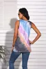 Gradient Starry Sky Women T Shirt Lato Odzież Kamizelka Moda Odzież Rainbow Bez Rękawów Trójniki Kolorowe Druku Maternity Topy M1792
