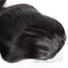 Naturlig Svart Brasiliansk Obehandlad Remy Virgin Drawstring Ponytail Horsetail 12 till 26 tum Weave Straight Real Human Hair Extensions
