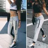 Moda damska odzież sportowa casual damska joggers dnie spodnie spodnie sweaty szare