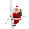 Elektryczne Święty Mikołaj Climb Christmas Electric Climbing Drabina Santa Toy Home Party Decor Battery Zasilane Xmas Zabawki