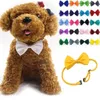Adjustable Pet Dog Bows Tie Neck Accessory Necklace Collar Puppy Bright Color Pet Bows Dog Apparel Mix Color YD0234