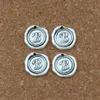 100 pcslots simple face lettre quot Bquot disque initiale alliage charmes pendentifs bricolage accessoires 18x185 MM Antique argent A4608720850