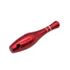 Durable Metal Smoking Pipe Bowling Shaped Detachable Smoke Handpipes Manual Herbal Pipes Accessories Gold Sliver Color