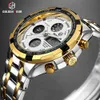 GoldenHour Steel Business Men Watches Fashion Men Quartz Watch Date Week Display Display Display Wristwatch Analog Waterfroof Male Clock LeLogio Y176A