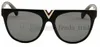 Lunettes de soleil noires pour femmes lettre cadre lunettes de soleil femme Vintage noir lunettes hommes carré nuances 5 couleurs créateur de mode UV400 10 PCS