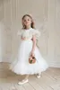 Robe de soirée en Tulle pelucheux pour bébé fille, robe de bal à manches évasées, robe de princesse de mariage, vêtements pour enfants 38 ans E78214774034