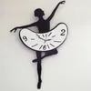 Nouveau acrylique décor à la maison grand danseur mode moderne horloges à Quartz salon bricolage horloge murale montre