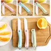 Clephan Складная пластиковая ручка для овощей Портативная складная кухонная овощечистка Керамические ножи Фруктовый нож BH1881 TQQ