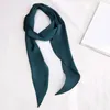 Damen Damen Fashion Square Schal Kopf Hals Seide Fühlen Sie sich elegant Kleine dünne Satin Haargummi Band Pashmina einfarbig Bandana D19011106