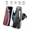 S5 Wireless Car Charger Automatisk klämma för iPhone Android Air Vent Phone Holder 360 graders rotation 10W Fast Charging med Box6828189