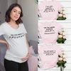 واحد أين أنا الحوامل الطفل القميص إعلان تي شيرت للحمل قميص الملابس زائد حجم قصيرة الأكمام النساء الحوامل