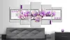 HD Fashion No Frame5PCS Set Poster moderno Fiore di magnolia viola Stampa artistica Senza cornice Pittura su tela Immagine della parete Decorazione della casa2131