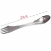 Spoon Spoon Spork 3 w 1 Zestaw stołowych Ze Stali Nierdzewnej Sztućce Naczynia Combo Kuchnia Piknik Piknik Scoop Knife Fork Set