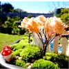 50pcs 미니 레드 버섯 정원 장식 미니어처 식물 냄비 요정 DIY 인형 집 풍경 분재 공장