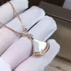 Brand Pure 925 Sterling Silver Jewelry For Women Natural Mother Shell Pearl Fan Necklace Colorful Stone Party Jewelry Neckalce6524855