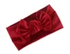 14 Colors Baby Velvet Bow Headbands Girls Big Bowknot Elastic Hairbands Solid Color Turban Headwear Head Wrap Hair Accessories M2479