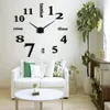 Super Big DIY Wall Clock Acryl EVR Metalspiegel Personalisierte digitale Uhren Uhren kostenlos Y200109