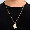 Hotsale Mens Personalità Collana Hip Hop Oro Argento Colore CZ Collana con ciondolo borsa del ghiaccio Collana con gioielli punk Regalo per amico