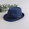 Panama Straw Sun Hat Fashion Summer Casual Trendy Beach Sunshade Straw Hat Cowboy Fedora Cap Outdoor travel Straw Sun cap snapback TL1057