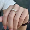 レディース 925 スターリングシルバータンザナイトカップルリングイエローゴールドクロス永遠のバンド結婚指輪女性のためのブランドジュエリーサイズ 5-12