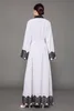 Ethnic Clothing Women Muslim Dress Plus Size 5XL Appliques Abaya Turkish Clothes For Gray Dubai Robe Musulmane Turc Jilbab1