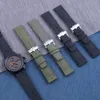 20mm 21mm 22mm Sports Nylon per IWC Big Pilot Watch Man Waterproof Watch Band Bracciale Bracciale Green Bracciale con strumenti204i