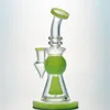 2020 piramide ontwerp glas bong douchekop perc waterpijp 7 inch DAB Oil Rigs Mini Waterleidingen Korte Nect Mondstuk Waterpijpen met Kom