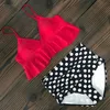 섹시한 비키니 여성 수영복 2020 여름 비치웨어 수영복 수영복 착용 패딩 푸시 위로 수영복 홀터 탑 비키니 세트