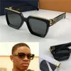 2020 Nowe Mężczyźni Marka Designer Okulary 96006 Millionaire Kwadratowa Rama Vintage Shiny Gold Summer UV400 Styl Laser Logo Najwyższej jakości 1165