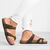 Hot Sale-2019 Sommarstrand Sandaler Kvinnor Flat Sandaler Slides Chaussures Femme Clog Plus Casual Flip Flops Skor Kvinna