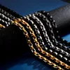 157g Vikt 9mm 25 '' Enorma Tung 316L Rostfritt Stål Svart / Guld / Silver / Vintage Black Cool Box Chain Mens Halsband Punk Hip-Hop Smycken