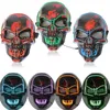 Halloween-Maske mit LED-Leuchten, gruselige Skelett-Schädel-Maske für Festival, Cosplay, Halloween, Kostüm, Maskerade, Partys, Karneval, 10 Farben, ZZA1182