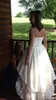 2023 New Cheap Western Country Dresses High Low Lace Up Sweetheart Chiffon Boho Vintage Wedding Bridal Gowns Backless 1113