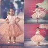 2020 Little Princess Flower Girls dresses Jewel Neck Sleeveless Tutu Girls Pageant Gown Shiny Tulle Party Wedding Dresses