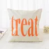 Halloween Linen Pumpkin Pillow Case 4545cm Bomull Kudde Cover Car SOFA CUSHION COVER Hemdekoration Bed Soffa Supplies HHA7055830922