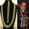 SOLID 14K YELLOW GOLD FINISH STAINLESS STEEL MIAMI CUBAN LINK CHAIN & BRACELET
