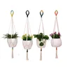 Plant Hanger Macrame Muur Opknoping Plant Mand Katoenen Touw Bloem Pot Houder Indoor Outdoor Balkon Decoratie Muur Art