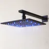 Dulabrahee الحمام الحمام صنبور صنبور 250x250 LED درجة الحرارة الحساسة هطول الأمطار دش الدش الخلاط الحنفية الصنبور