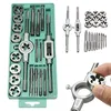 Handgereedschap 20/40 stks Hoge kwaliteit Tap en Die Set Metrische draad Tap en Dies Verstelbare DIY Kit Moersleutel