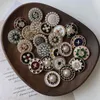 Boutons ronds en métal et diamant acrylique, 18mm 23mm 25mm, manteau en laine, costume, robes, boutons pour décoration de vêtements, bouton 7519183