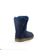 genuino della mucca Designer diviso in pelle Snow Boots donne degli uomini classici di Button Belle Stivali Donne Nero Marrone Snow Boots