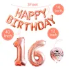 Patimate partito di buon compleanno Decori figli adulti 16 ° compleanno Balloons dolce 16 partito Decori 16 Birthday Party Favors Festival