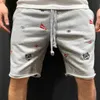 Mens Summer Shorts High Street Fashion Embroidered Raw Shorts Male Outdoor Running Sports Embroidery Short Pants286z