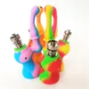 Silicone Dab Rig Heady Mini Concentré De Cire Portable Silicium Fumer Pipe À Eau Barboteur Bong Avec 14mm Titane Nail7809513