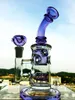 Jakość 8 -calowa platforma olejna Fabil Jajka szklana rura wodna recyklista prysznicowy bong gęsta szklana szklana sztuka z fioletową miską