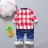 Baby Одежда мальчик нарядов набор верхней одежды + топы футболки + джинсы брюки бейсбол спортивный костюм для детей новорожденного костюма детские ткани наборы T191024